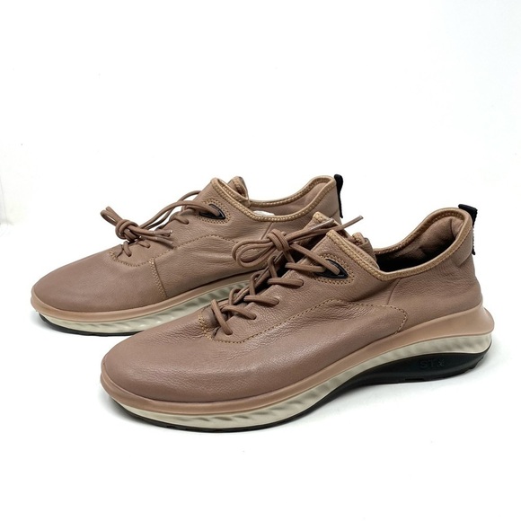 ECCO Mens ST360 Leather Street Sneaker Morel